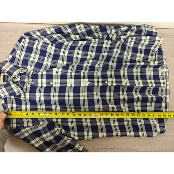 Vintage LL Bean Mens Plaid Button-Down Shirt Single Needle Size 15.5x34 USA - Picture 5 of 9